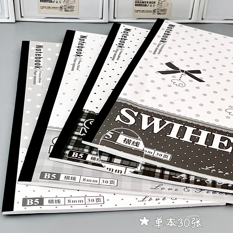 Blank Sheet Music Notebook - 4 Paket Buku Plastik Angel B5