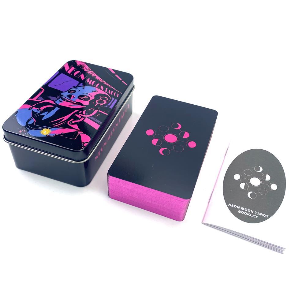 Tarot Deck With Guidebook - Kartu Tarot Neon Moon Berlapis Emas