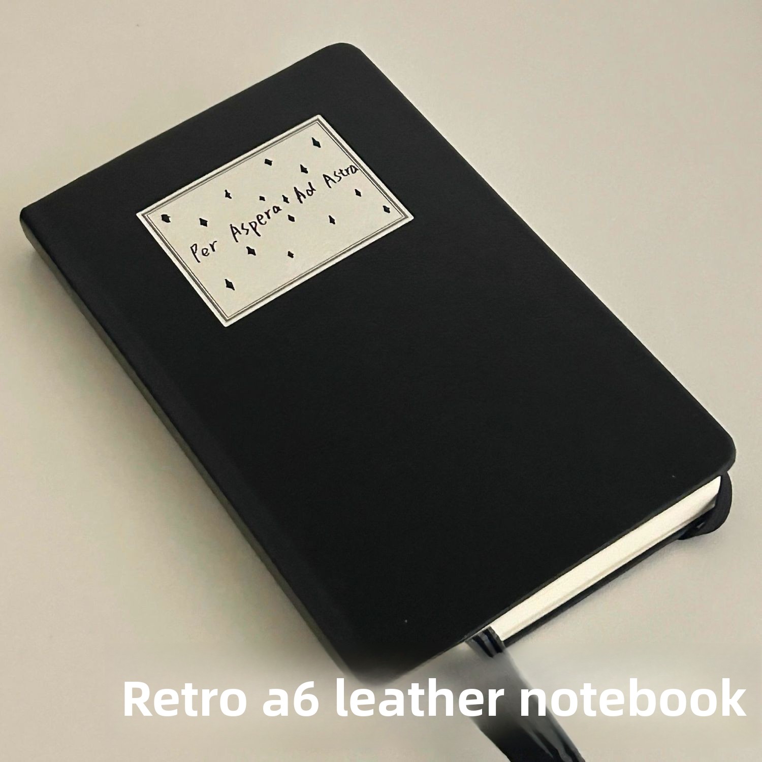 Vintage Leather Journal Notebook - Jurnal Kulit Hitam Vintage A6 Berkualitas