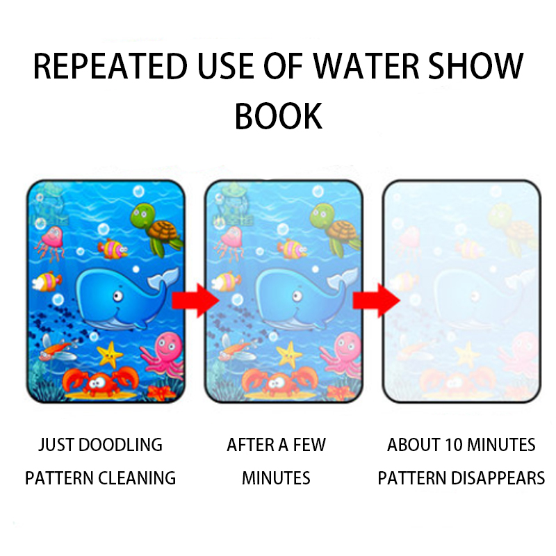 1 Buah Buku Ajaib Gambar Air M - Reusable Water Magic Coloring Book ulasan dan harga