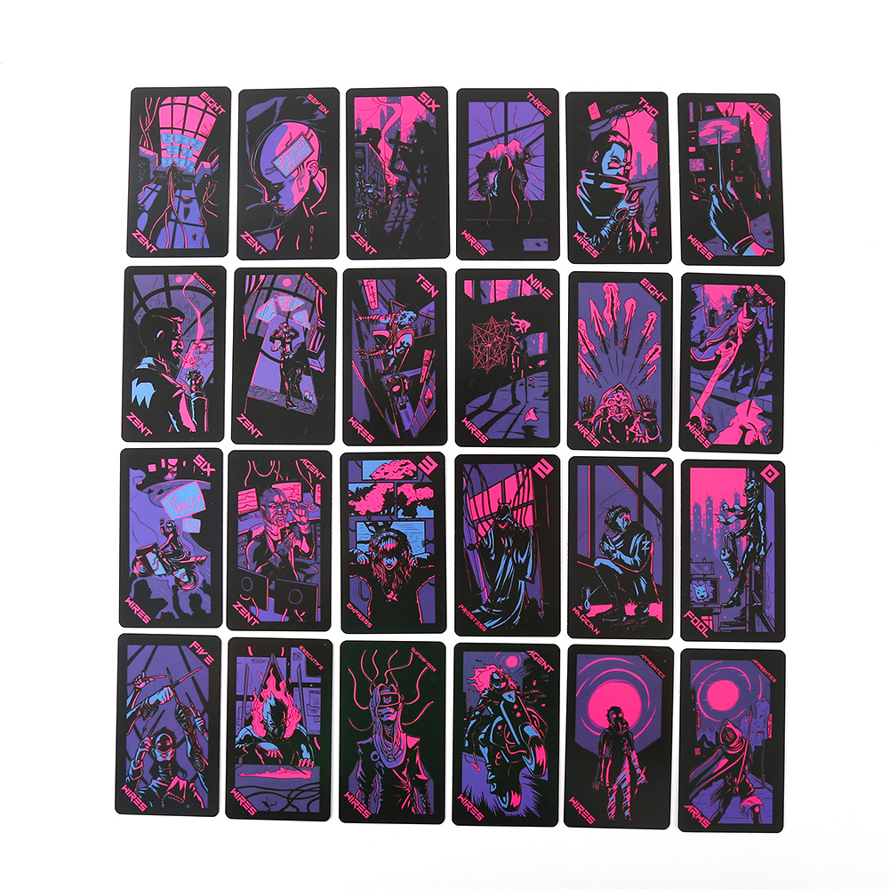 Kartu Tarot Neon Moon Berlapis - Tarot Deck With Guidebook ulasan dan harga