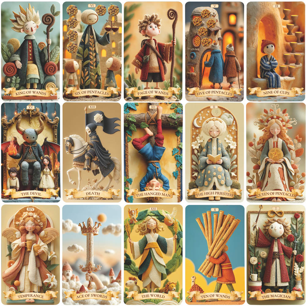78 Kartu Tarot Set, 13x8 Cm Pe - Tarot Deck With Guidebook ulasan dan harga
