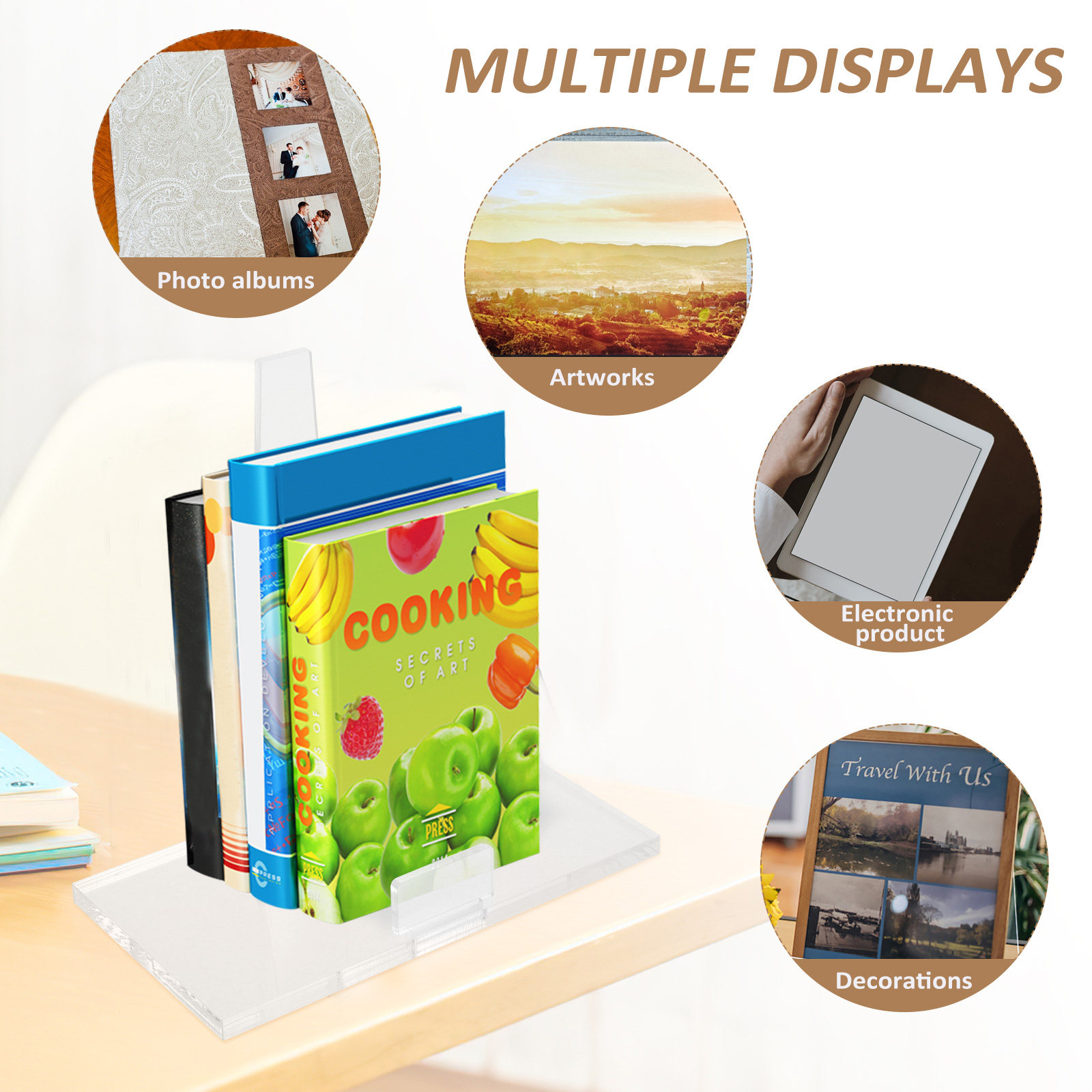 Rak Bingkai Foto Akrilik Kecil - Clear Acrylic Book Stand Holder ulasan dan harga
