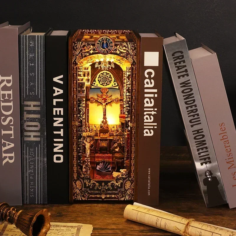Kit Rak Buku Kayu DIY, Penyang - Diy Wooden Book Nook Kit Shelf Insert ulasan dan harga