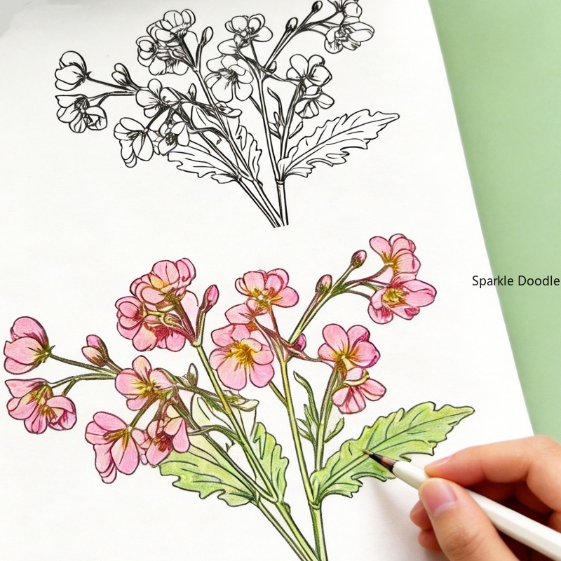 Buku Mewarnai Gambar Bunga unt - Adult Coloring Book Stress Relief ulasan dan harga